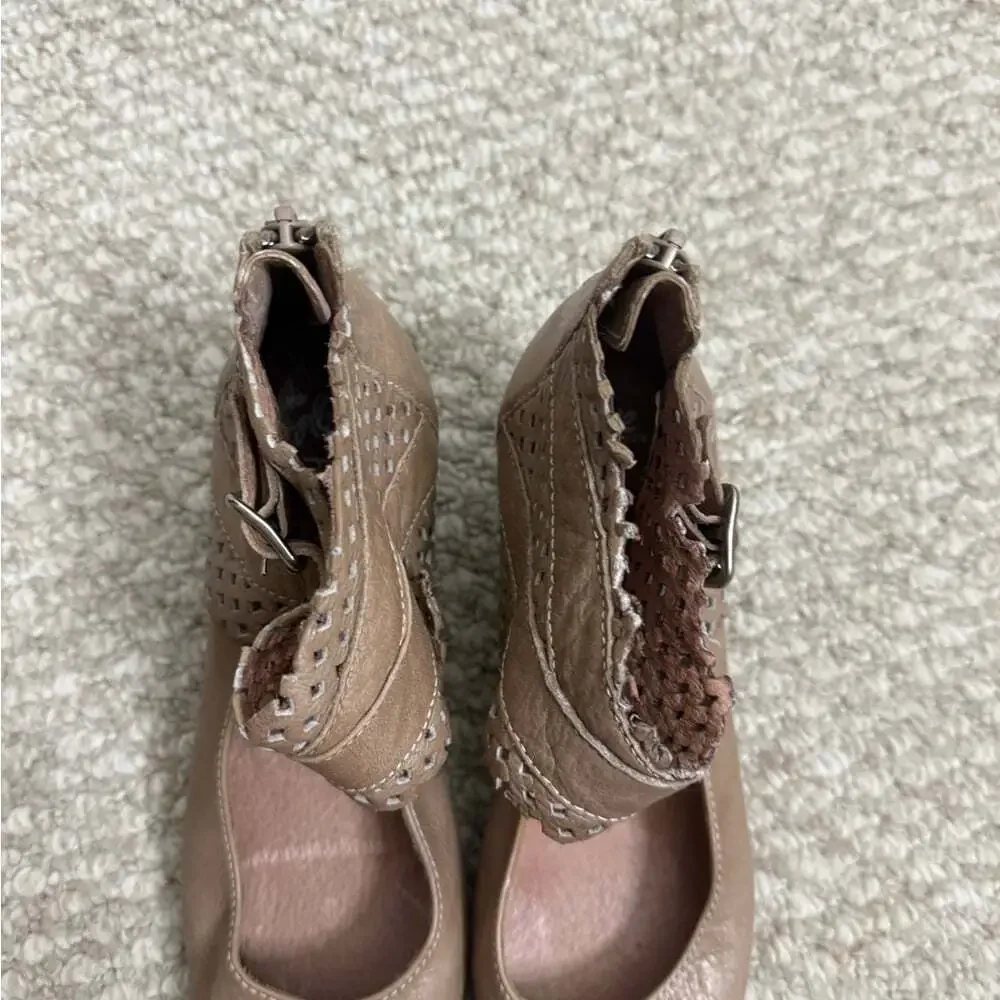Hispanitas brown heels shoes size 37